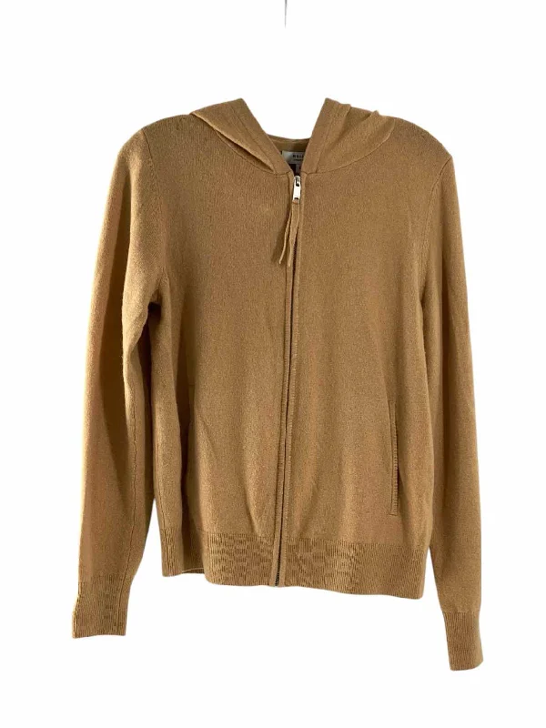 REISS Size S Tan Wool Blend Sweater Open Front Closed Front Wrap Front