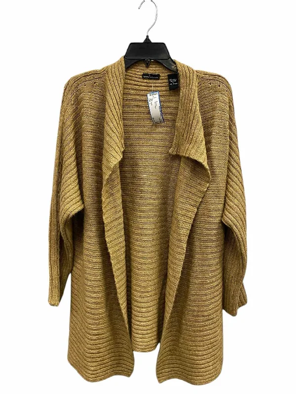 Moda Size L Tan Sweater Notch Collar Peter Pan Collar Cowl Neck