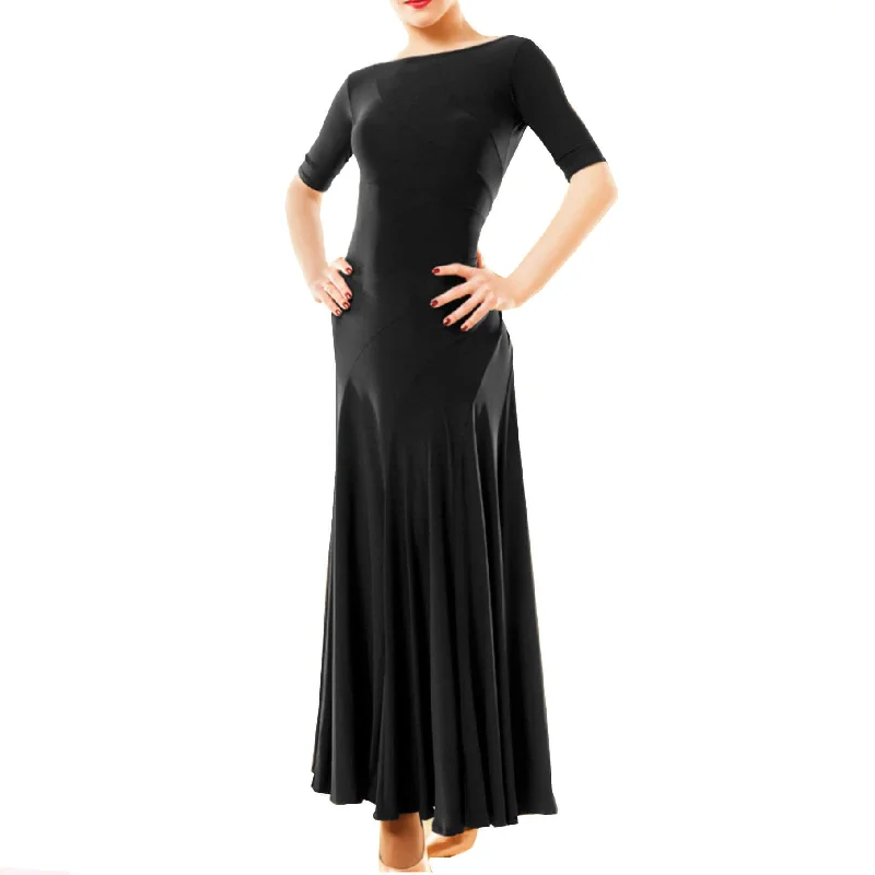 Flared Long Glamorous Ballroom Dress