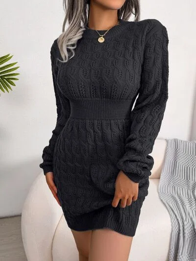 Cute Mini Wrap Sweater Dress Layered Multi-layer Single Layer