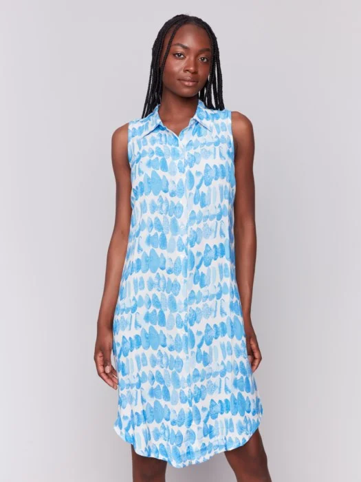Sleeveless Button-Down Dress