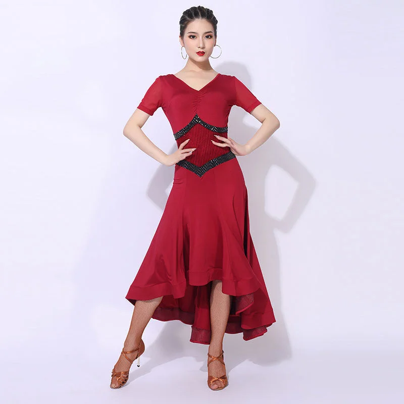 A-Line Long Patchwork Ballroom Dress