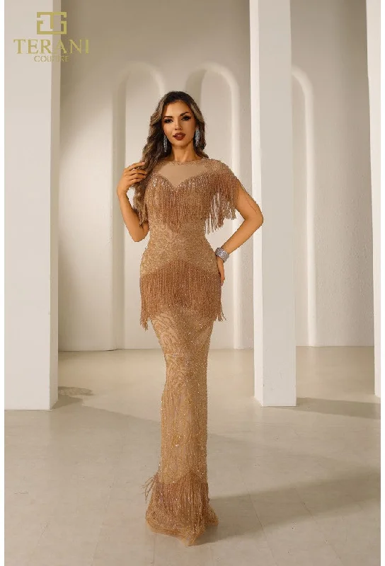Terani Couture 251GL4349 Long formal Fitted Evening Dress