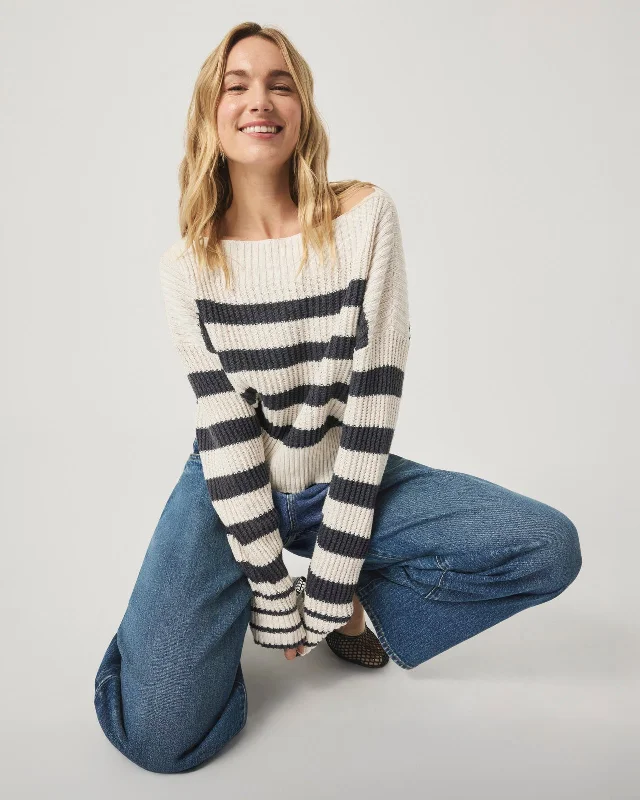 Striped Olivia Sweater Handmade Hand-knitted Hand-woven