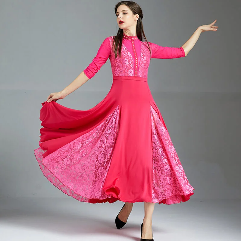 Flared Round Neck Half Sleeve Dress
