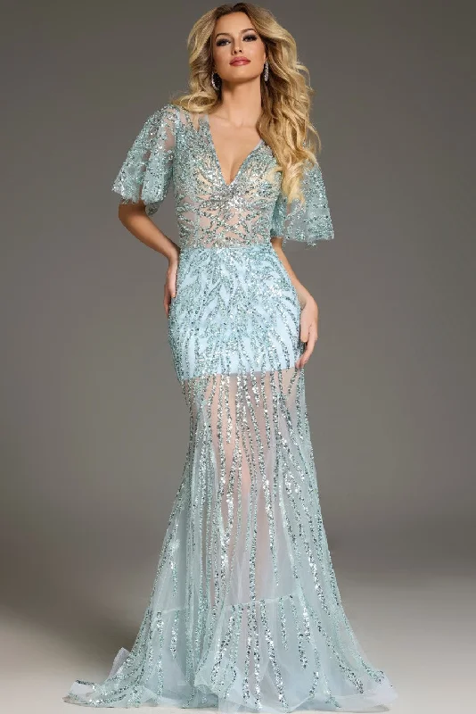 Jovani 39008 Fitted Sequin Long Formal Evening Dress