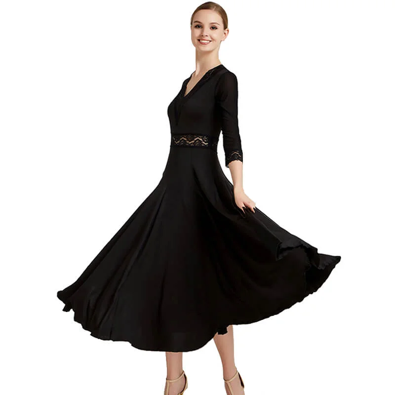 Ball Gown Long Ballroom Dress with Lace