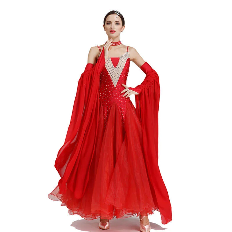 Sleeveless A-Line Maxi Ballroom Dress