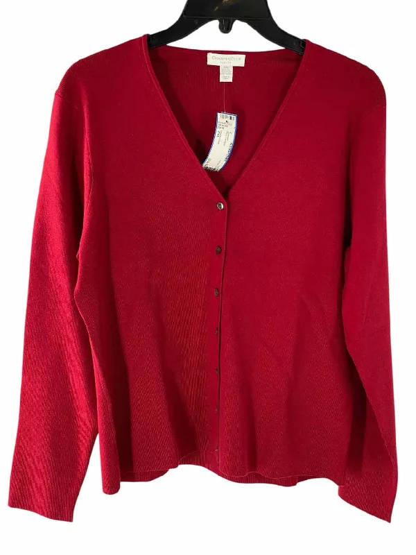 Charter Club Size PM Red Sweater Satin Fabric Silk Fabric Chiffon Fabric
