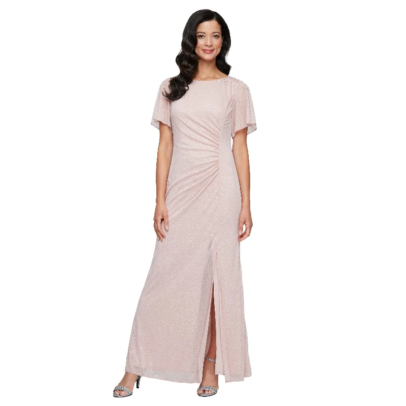 SL Fashions 9133233 Long Formal Mother of the Bride Slit Dress