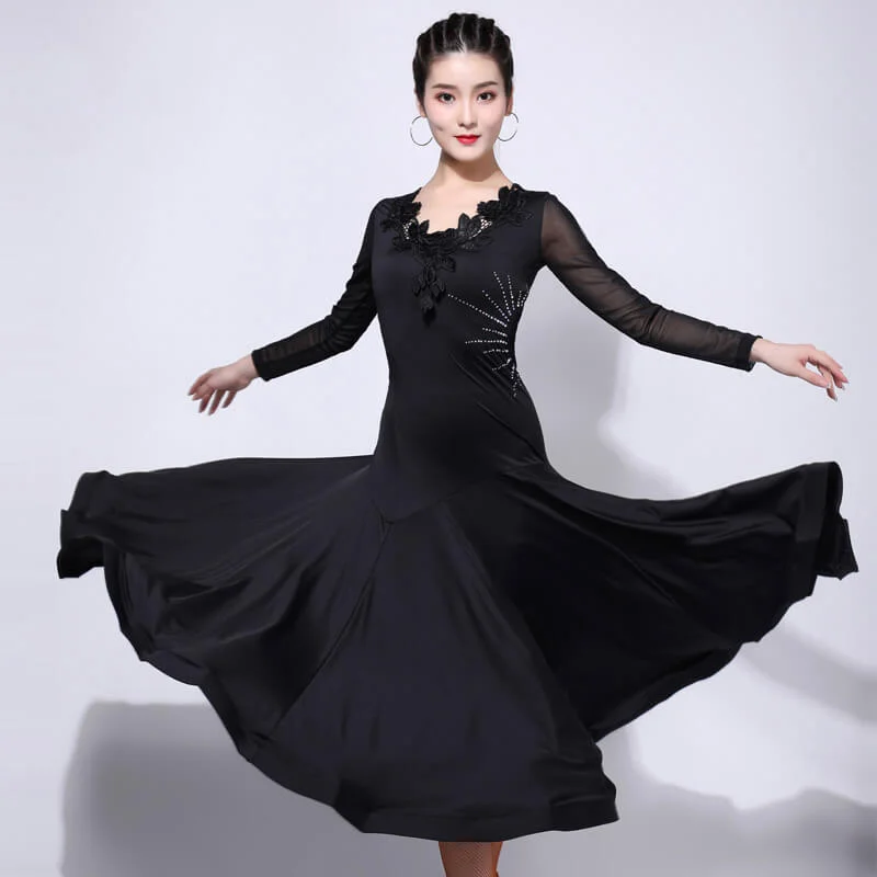 V Neck Asymmetric Knee-Length Dress