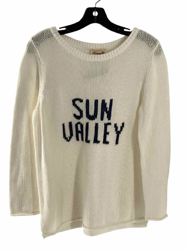 Ellsworth+ Ivey Size M White navy Sweater Elasticated Padded Insulated