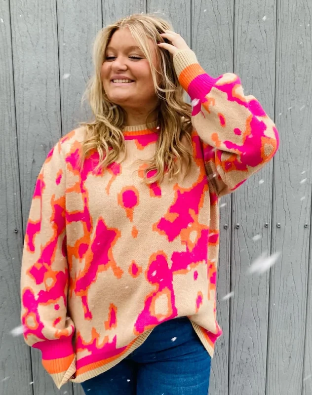 Taupe Canvas Sweater Solid Print Embellished