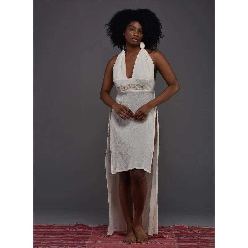 Natural Turkish Cotton Hand Embroidered Dress