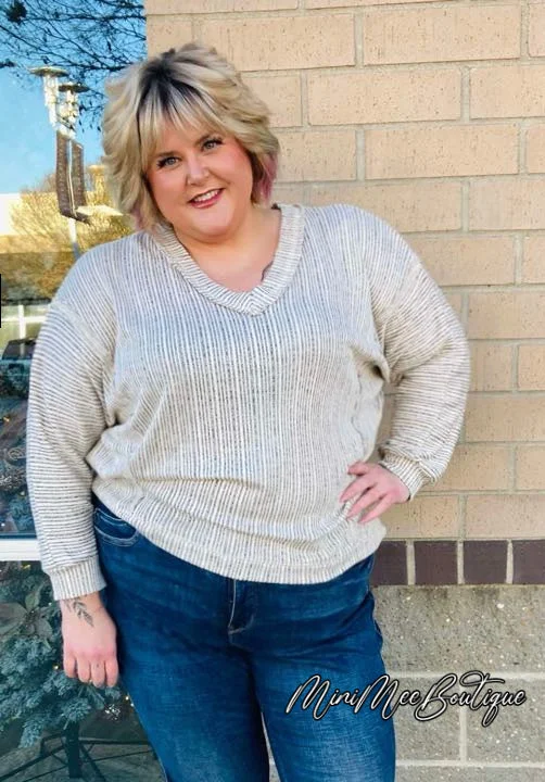 Curvy Tan Sweater Fleece Fabric Down Fabric Feather Fabric
