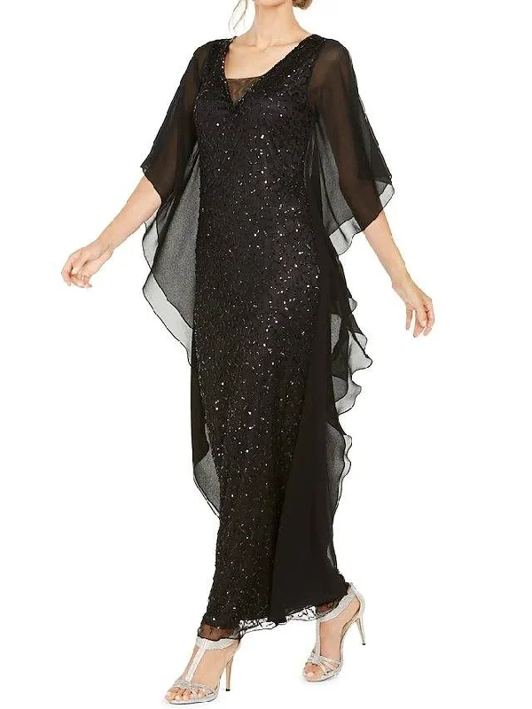 A-Line Mother of the Bride Dress Elegant V Neck Ankle Length Chiffon Half Sleeve with Ruching A-Line Mother of the Bride Dress Elegant V Neck Ankle Length Chiffon Half Sleeve with Ruching