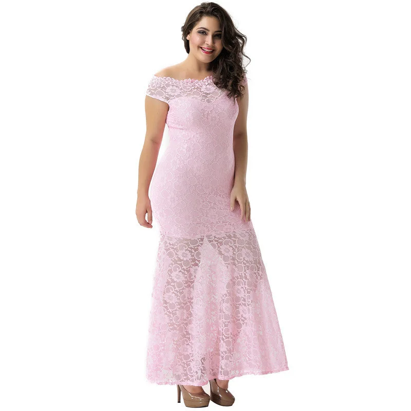Lace Long Slim Party Evening Sheath Dress