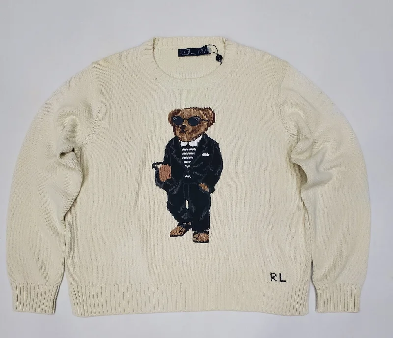 Nwt Polo Ralph Lauren Women's Suit Teddy Bear Sweater Stylish Fashionable Trendy