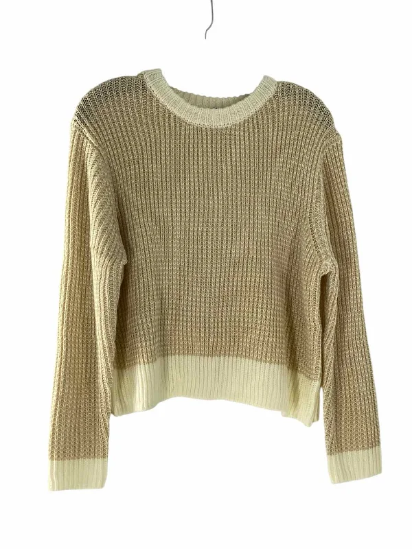 Stitches & Stripes Size S Beige White Sweater Thin Thick Dense