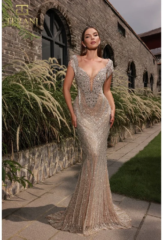 Terani Couture 251GL4345 Fitted Formal Evening Long Dress
