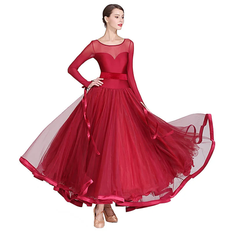 Empire Maxi Ballroom Dress with Ribbons