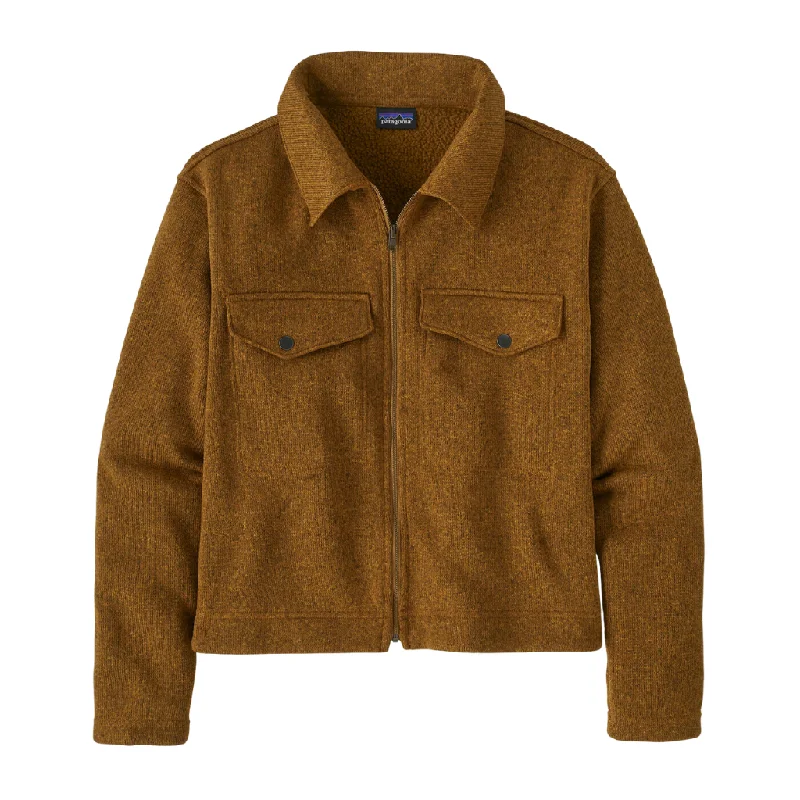 Patagonia Women's Better Sweater Zippered Chore Jacket - Past Season Notch Collar Peter Pan Collar Cowl Neck