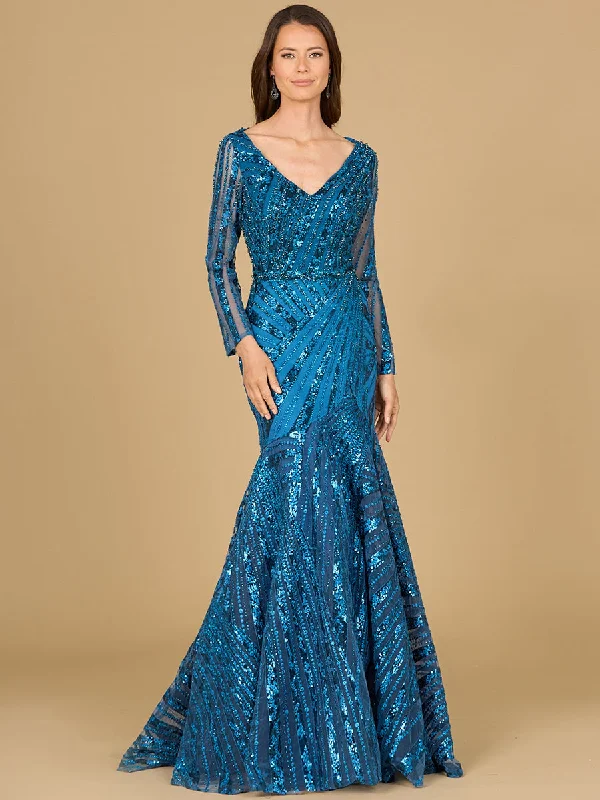 Lara Dresses 29188 Long Sleeve Formal Mermaid Evening Dress