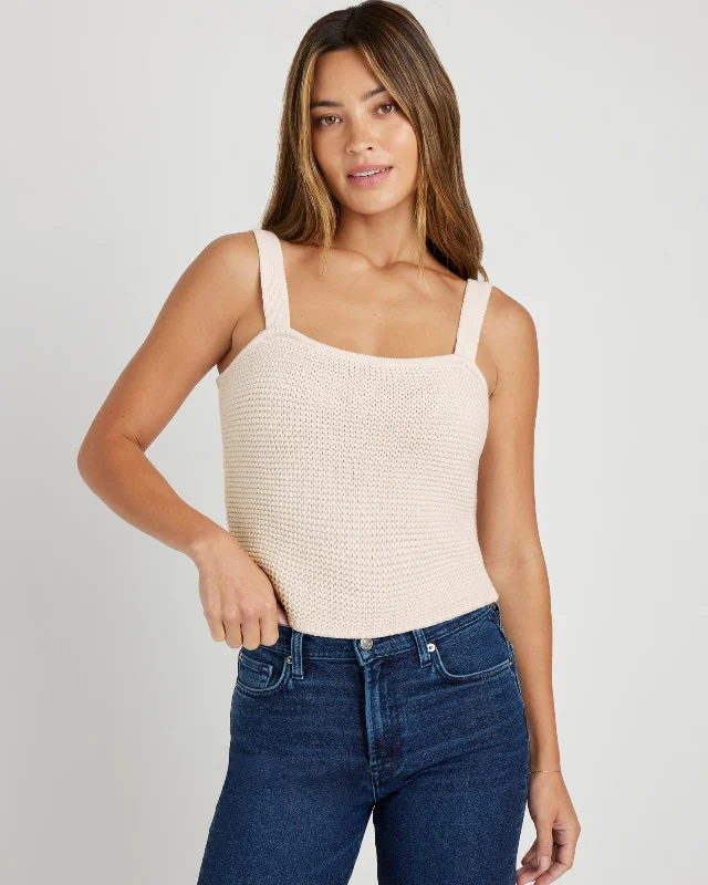 Claudia Sweater Tank Silk Blend Satin Velvet