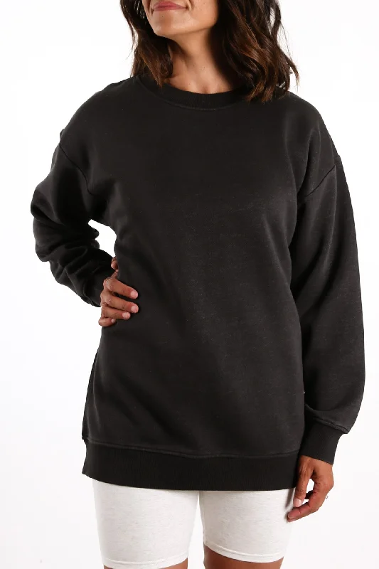 Carter Classic Boyfriend Sweat Washed Coal