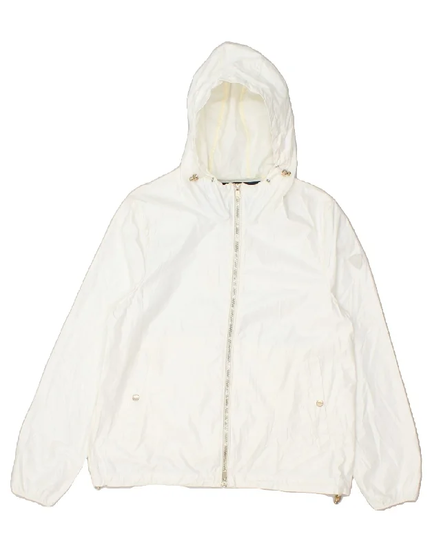 CIESSE PIUMINI Womens Hooded Rain Jacket UK 12 Medium White