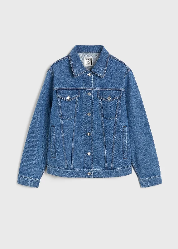 Classic denim jacket vibrant blue