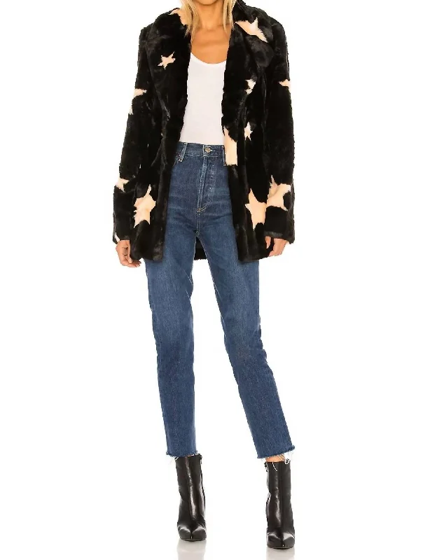 Colorado Faux Fur Jacket In Starry Daze