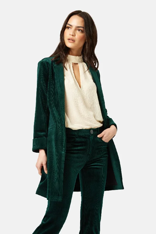 Corrie Bratter Returns Cord Blazer in Green