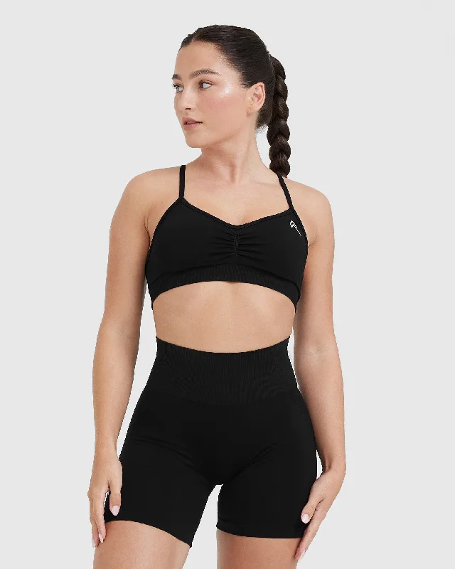 Effortless Strappy Bralette | Black