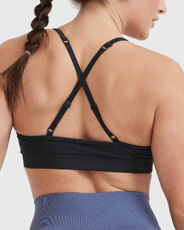 Effortless Strappy Bralette | Coal