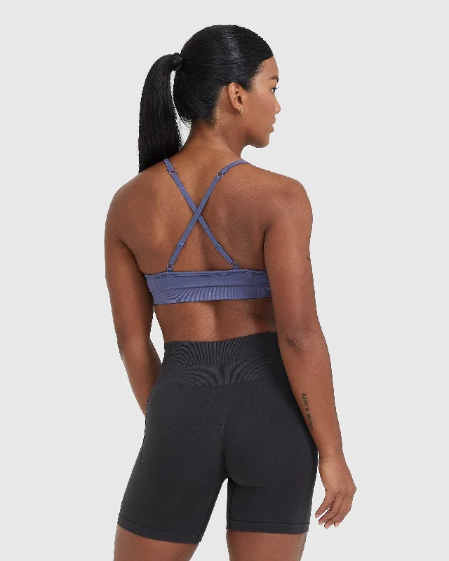 Effortless Strappy Bralette | Slate Blue