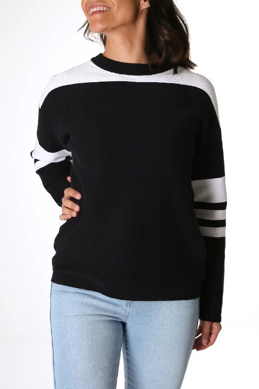 Grace Knit Crew Black