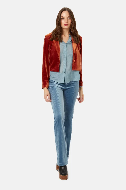 Never Say Goodbye Brown Cropped Blazer