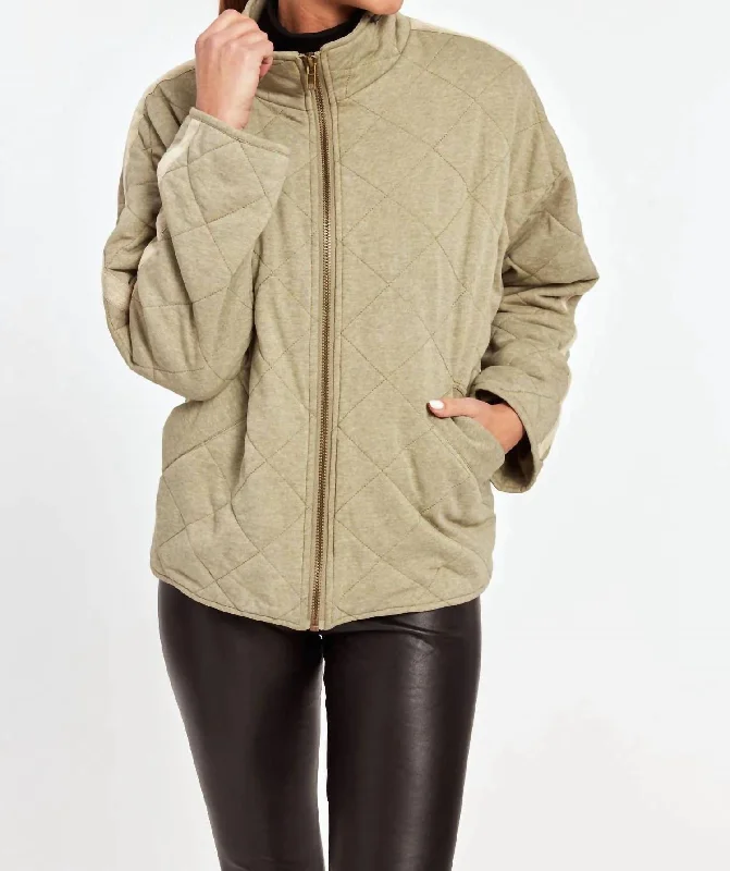 Quilted Jacket In Sage