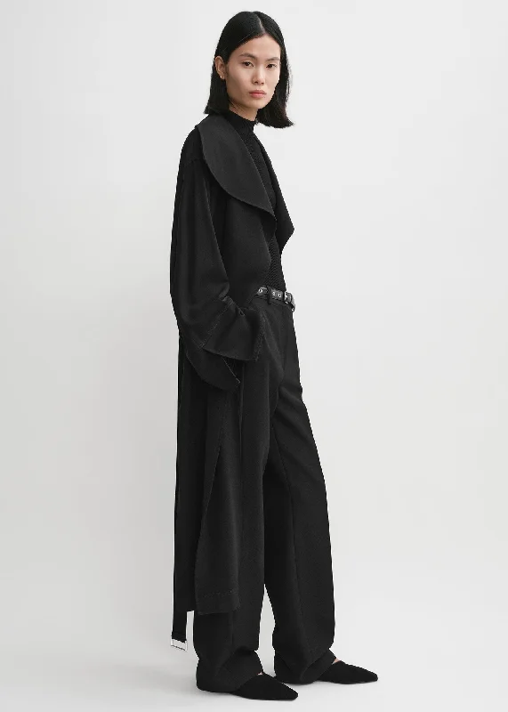 Signature twill coat black