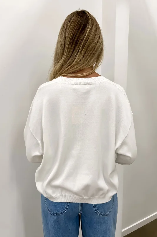 Tasmin V Neck Sweater White