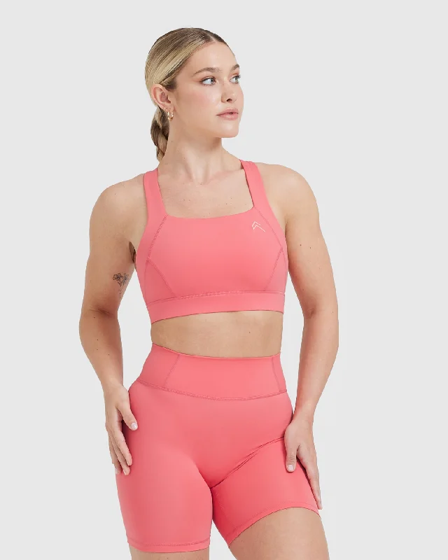 Timeless Wide Strap Sports Bra | Amplify Pink