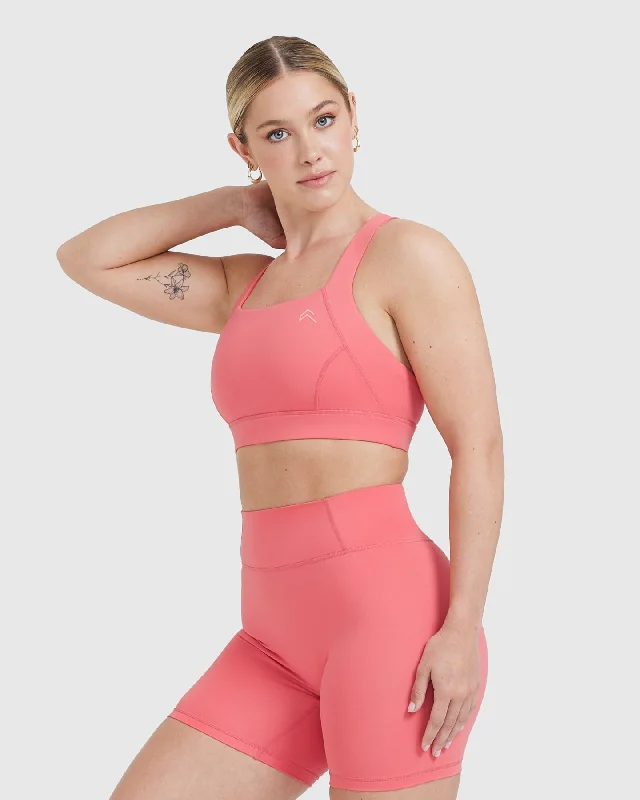 Timeless Wide Strap Sports Bra | Amplify Pink