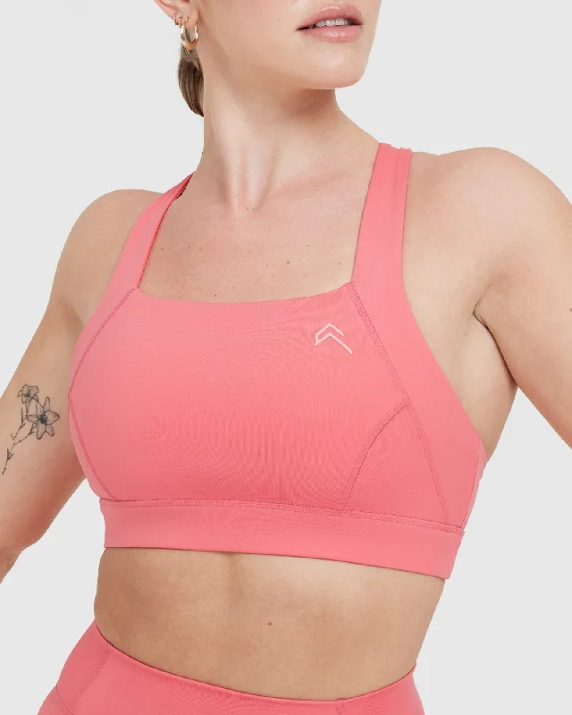 Timeless Wide Strap Sports Bra | Amplify Pink