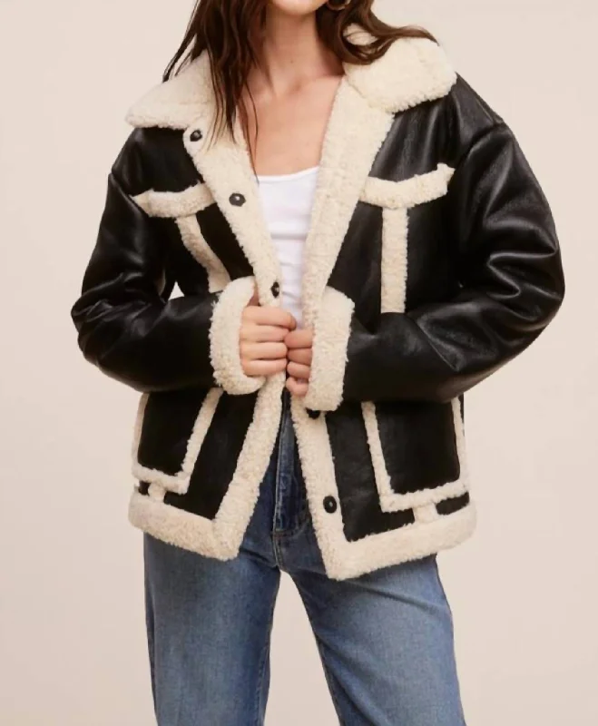 Vegan Shearling In Black