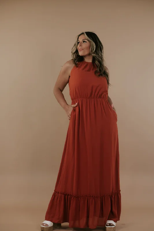 ECB Exclusive: Endless Memories Maxi Dress, Orange