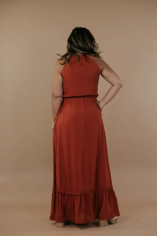 ECB Exclusive: Endless Memories Maxi Dress, Orange