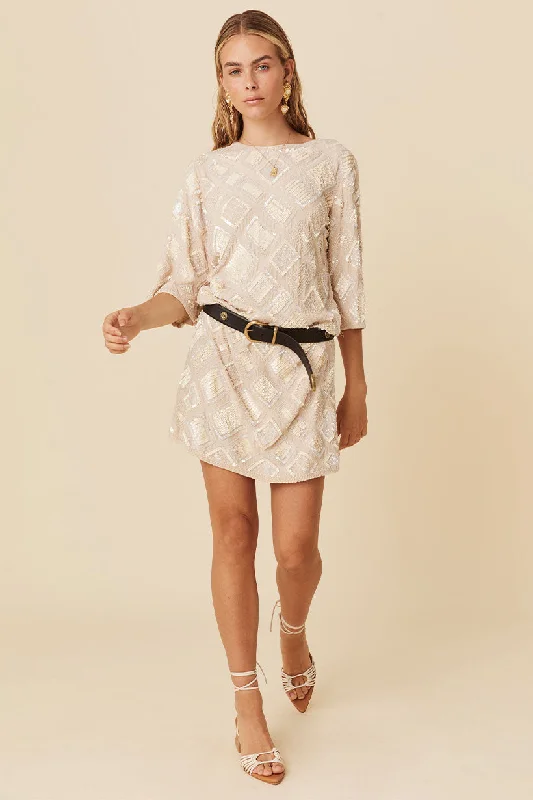 Light of Moon Sequin Tunic Dress