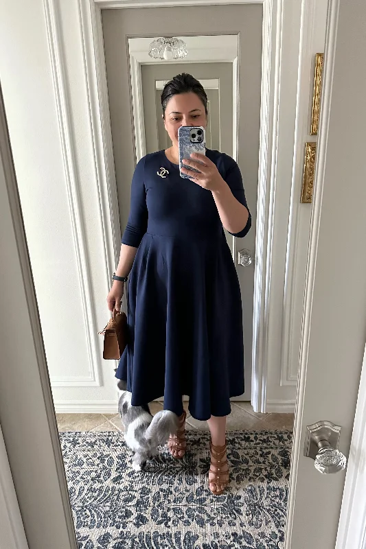 Merida Navy Midi Dress