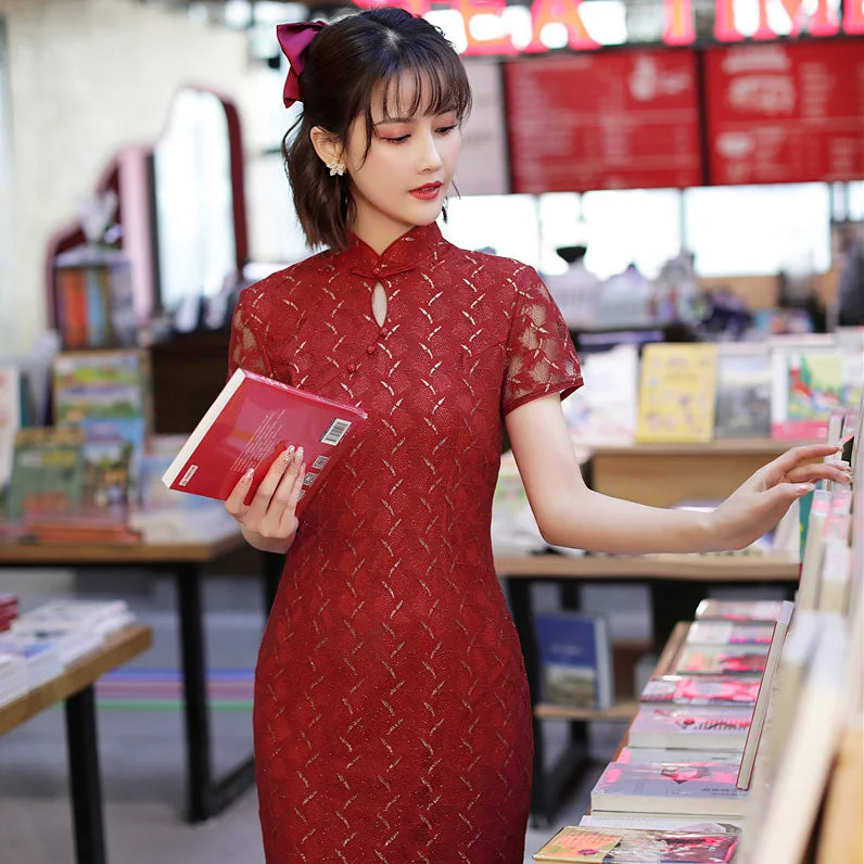 Modern Cheongsam Mermaid Chinese Dress for Intellectual Women